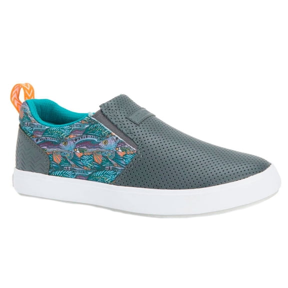 Xtratuf Women's S Fishe Wear Leath Er Sharkbyte Deck Shoe Sharkbyte Grey , 9.5 M US