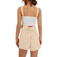 thumbnail image 5 of GILIGEGE Womens Rompers Jumpsuits Summer Vacation Beach Outfits 2025 Shorts Overalls Jumpers Loose Casual Soft Fashion Clothes Solid Color Shorts Summer Sleeveless Shortall Vacation Jumpsuits, 5 of 7