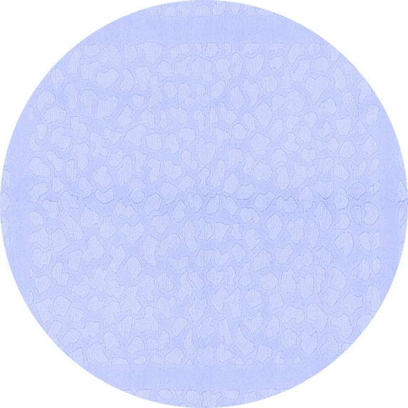 Ahgly Company Indoor Round Solid Blue Modern Area Rugs, 8' Round