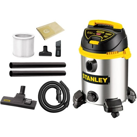 Stanley 8-gallon, 4.5-peak horse power, stainless steel wet dry vacuum