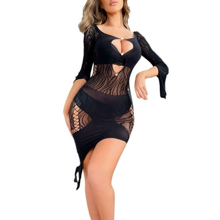 Yuhangmm European And Tight Fitting Striped Hot Sexy Lingerie For Women Seductive Mesh Clothing Wrap Skirt Bridal Underwear for Bride