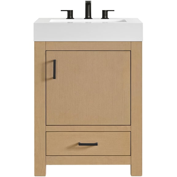 Miseno MN520V24WMO Alanya 24" Free Standing Single Basin Vanity Set - Warm Oak
