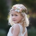 thumbnail image 5 of Baby Girl Floral Headbands- 3pcs Nylon Headband Handmade Flower Crown Elastic Hairband Newborn Toddler Hair Accessories Gifts for Girls, 5 of 6