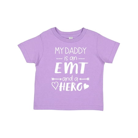 

Inktastic My Daddy is an EMT and a Hero Gift Toddler Boy or Toddler Girl T-Shirt