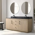 thumbnail image 3 of Vanity Art 72" Double Bathroom Vanity with Sink, Freestanding Bath Storage Cabinet with Black Limestone Top, 3 of 5