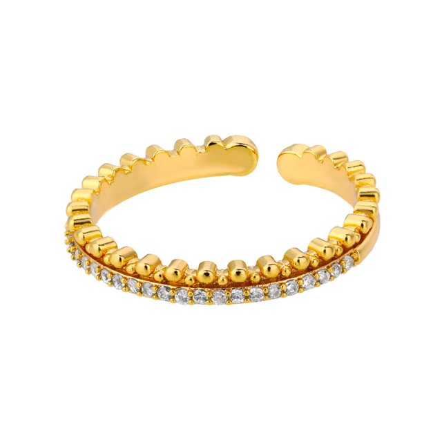 Anillos de cadena retorcida con hebilla OT de acero inoxidable para mujeres y hombres, Color dorado, anillo de boda abierto, joyería estética de lujo, regalos para parejas