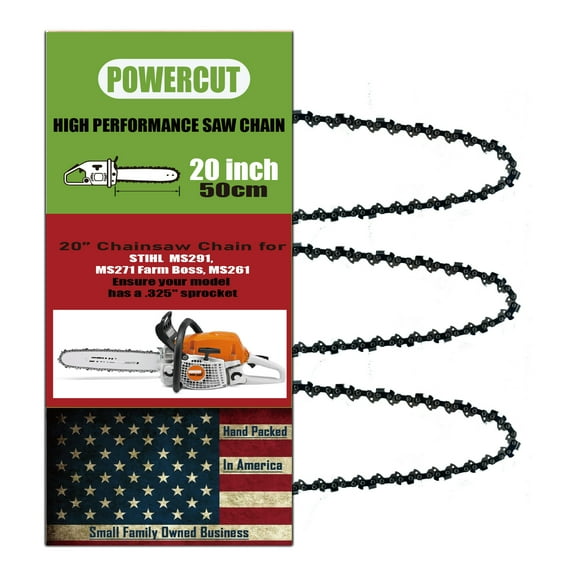3pack 20 Inch Chainsaw Chain Fits Stihl 024*, 024 Super*, 026*, 026 Pro*, 028*, 028 Super*, 029*, 030*, 031*, 032*, 034*, 034 Super*, 036*, 036 Pro*, 039*, MS 260*, MS 260 Pro*