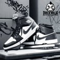 thumbnail image 1 of N I-K-E A i r-Jor-dan 1 Mid Shoes Black Iron Grey White DQ8426-001 Men's Multi Size, 1 of 6