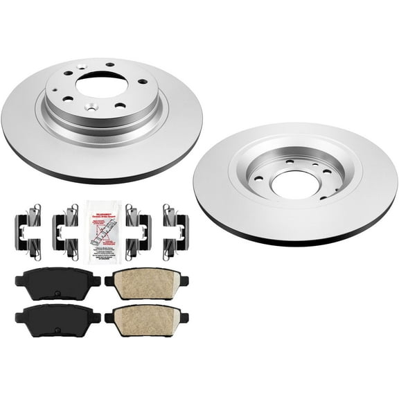 REAR GEO Coated Disc Brake Rotors & Pads Set For Ford Fusion 2006-2012