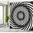 thumbnail image 5 of Ambesonne Spires Shower Curtain, Black and White Swirl, 69"Wx75"L, Black White, 5 of 5