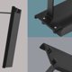 thumbnail image 2 of Portarrollos de papel higiénico ANGGREK con estante montado en la pared para baño Negro Aluminio, 2 of 8