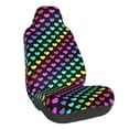 thumbnail image 1 of Wukai Rainbow Hearts Full Set Car Seat Covers with Soft Padding Universal Auto Front Seats Protector and Cushion Mat, 1 of 5