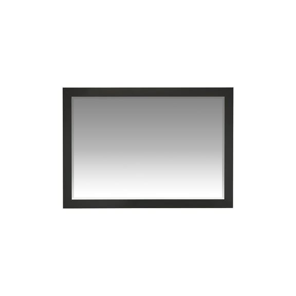 Legion Furniture WS2512-48-TB-M 46 x 31.5 in. Wood & Glass Tricorn Black Mirror