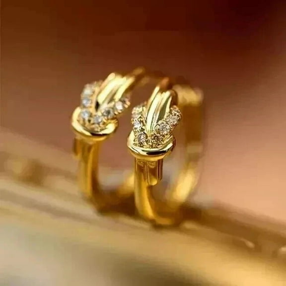 1 Ct Round Lab Created Diamond Women's Hoop Huggie Earring 14k Yellow Gold Plated