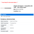 thumbnail image 2 of Liftgate Lift Support - Compatible with 1986 - 1992 Toyota Supra 1987 1988 1989 1990 1991, 2 of 2