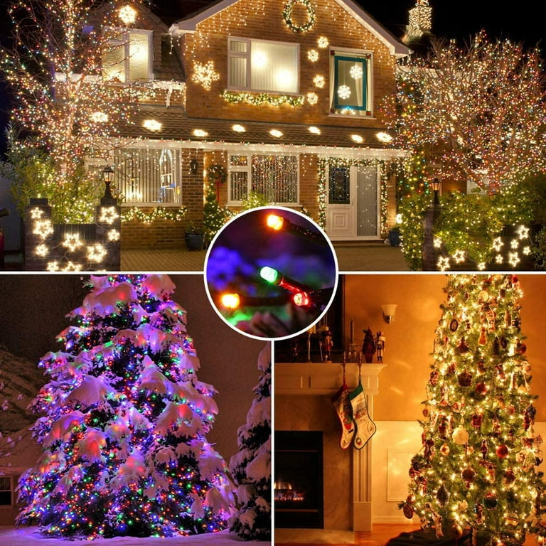 Voolex Christmas Lights Color Changing 16 Modes 200 LED 65 ft, Decorative Christmas Tree Lights with Remote Control - Outdoor Waterproof Warm Color
