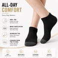 thumbnail image 5 of LWFBDTK Women Ankle Running Socks, 6-Pairs, Low Cut Cushioned Socks with Arch Support, Moisture Wicking, Size M (6.5-8.5), Black, 5 of 9