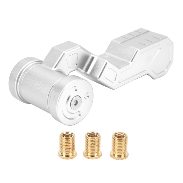Pomo de cambio de marchas con 3 adaptadores extendidos 6061-Reemplazo universal de aleación de aluminio T6 para Acura Silver