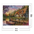 thumbnail image 2 of 11CT punto de cruz completo paisaje estampado DIY bordado Kits hecho a mano costura, 2 of 9