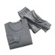 thumbnail image 3 of Ceisia Men's Solid Crew Neck Long Sleeve Thermal Underwear Set High Elasticity Base Layer Dark Gray M Gifts, 3 of 8