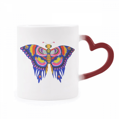 

Traditional Chinese Kite Pattern Heat Sensitive Mug Red Color Changing Stoneware Cup
