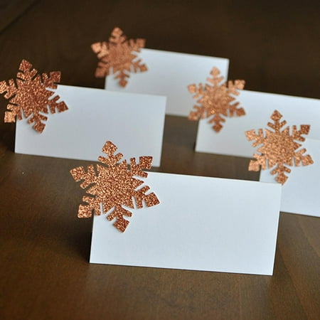 Snowflake Place Cards (QTY. 10). Winter Wonderland Party. Winter Party Food Tents. Snowflake Food (Best Place For Party Food)