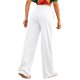thumbnail image 4 of Pantalones deportivos Gibobby de chándal pierna ancha con bolsillo inclinado para mujer Blanco XL, 4 of 5