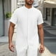thumbnail image 1 of pstuiky camiseta de hombre, Camiseta deportiva informal de verano para hombre, de manga corta, con botones y color liso camisetas de hombre xxxl, 1 of 6