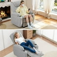 thumbnail image 4 of Lacoo Power Lift Recliner Chair with Massage Ergonomic Chair for Elderly with Infinite Position Side Pocket, Linen Gray, 4 of 7