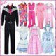 thumbnail image 2 of Barbie Pink Plaid Trench Coat Azul Houndstooth Traje De Baño Cosplay Conjunto Niña Halloween Fiesta Props Fans, 2 of 4