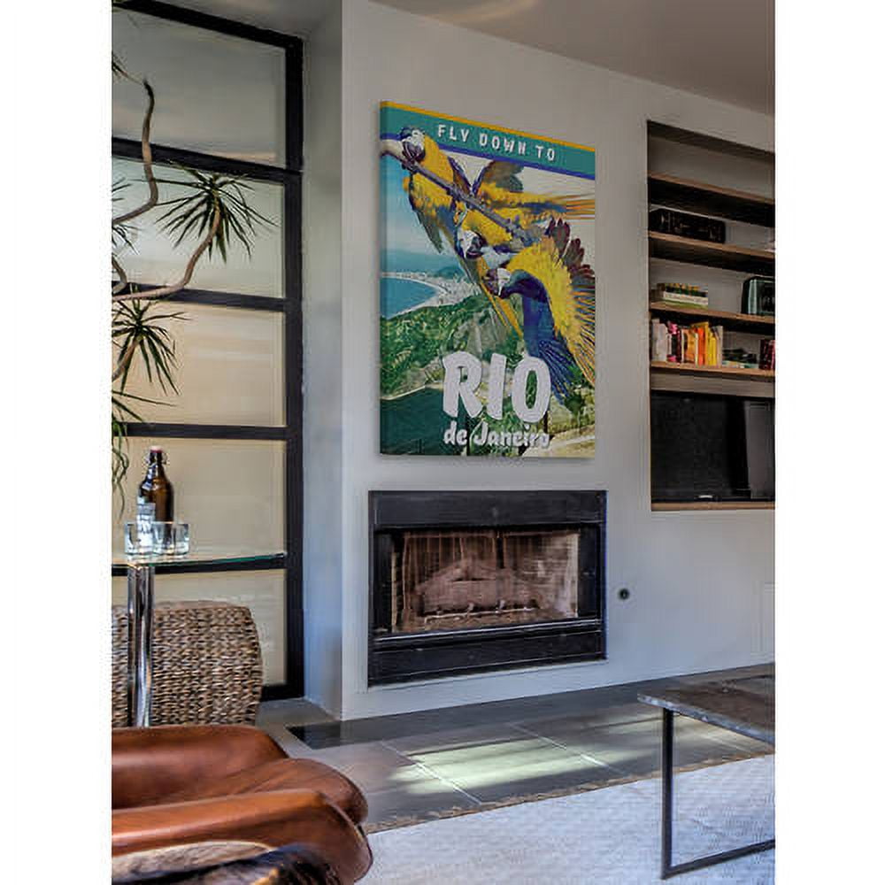 "Travel Poster Rio" Painting Print on Wrapped Canvas