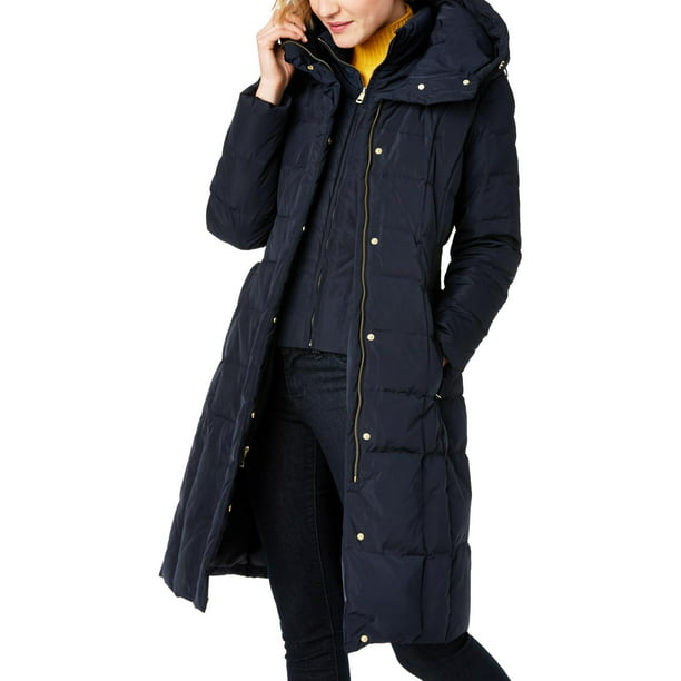 Cole Haan Women's Quilted Mid-Length Down Puffer Coat with Attached Hood -  Walmart.com