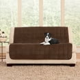 thumbnail image 2 of SureFit Deluxe Pet, Odor Control, Armless Loveseat Furniture Cover in Chocolate, 2 of 4