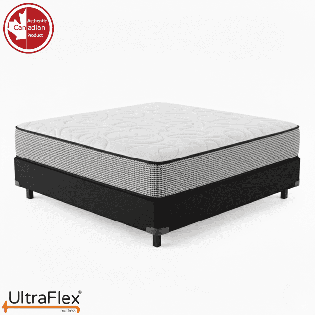 UltraFlex® DreamWeaver Queen Size Medium Firm Mattress – Canadian-Made Orthopedic Pocket Coil Hybrid with Quilted Top, Cooling Gel & Edge Support for All Ages