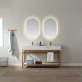 thumbnail image 3 of Vinnova Bilbao 60" White Stone Top Double Vanity Brushed Gold Frame w/ Mirror, 3 of 10