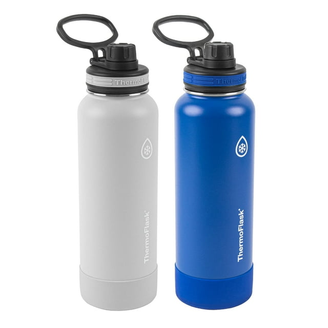 Botella de agua con aislamiento térmico de 1,2 L con tapa con boquilla, paquete de 2