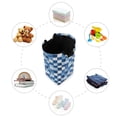 thumbnail image 7 of Yayeee Freestanding Laundry Hamper with Handle Collapsible Large Storage Basket for Clothes, Blue and Gray Plaid Pattern, 7 of 7