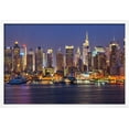 thumbnail image 2 of View on Night Manhattan, New York, Framed Art Print Wall Art by sborisov Sold by Art.Com, 2 of 5