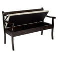 thumbnail image 2 of Pemberly Row Storage Bench in Antique Black Frame and Beige Fabric Seat Cushion, 2 of 3