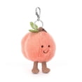 thumbnail image 1 of Jellycat Amuseables Peach Bag Charm Plush Keychain, 1 of 2
