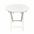 thumbnail image 2 of BplusZ  Wooden Portable Folding Indoor Porch Side Table Round, White, 2 of 3
