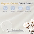 thumbnail image 3 of Juego de 2 plumas de ganso Pillow Puredown Queen de algodón orgánico, 3 of 7