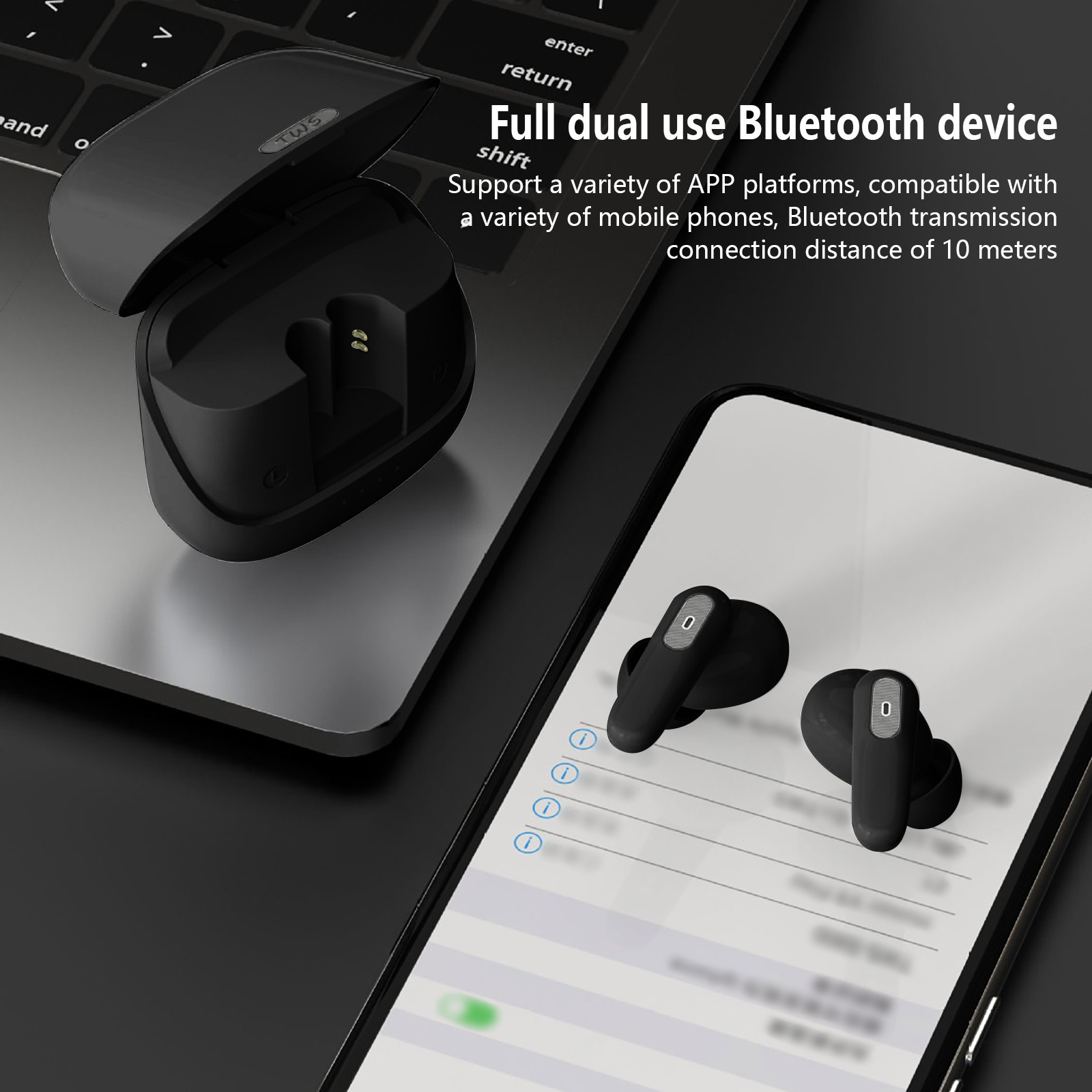 GiliGiliso Sales Wireless Bluetooth Headset InEar Low Latency, Waterproof, TouchControl
