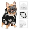 thumbnail image 3 of Balery black white Skull bone Sudadera con Capucha para Perros Pequeños – Ropa para Mascotas, Disfraz para Perros y Gatos, Ideal para Fiestas y Cosplay-Medium, 3 of 7