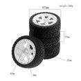 thumbnail image 2 of 4pcs 67mm Rubber Tire Wheel Tyre for 1/10 HSP Tamiya XV01 XV02 TT02 PTG-2 RC Rally Racing Car Upgrade Parts Accessories, 2 of 4