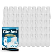 Aquatic Experts Felt Filter Socks 4 inch Ring 200 Micron - Long, 50-Pack, 4'' x 14''