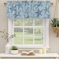 thumbnail image 3 of 2 Pack Valances for Windows, Navy Blue Starfish Window Valances for Living Room/Bedroom/Bathroom, Coastal Ocean Summer Sea Nautical Light Filtering Kitchen Curtain Valance 42"W x18" L, 3 of 9