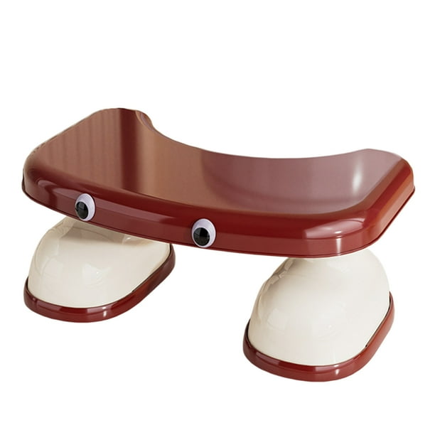 Yhmxh Decoración del baño Taburete de baño antideslizante con dibujos animados para una mejor postura y evacuaciones intestinales más eficientes. Accesorio auxiliar para el inodoro.