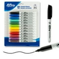 thumbnail image 1 of Hilroy Permanent Markers, Permanent Marker, Low Odour Ink, Fine Point, Assorted Colours, 12 Pack, 1 of 6