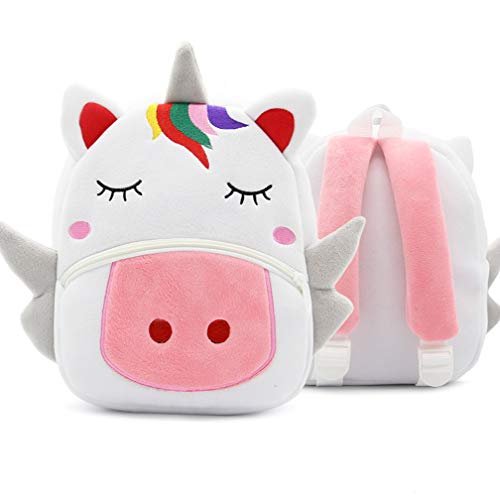 Mochila niños 10 Ladyzone, Zoológico, Peluche dibujos animados 1-6 años (Unicornio)